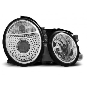 Phares chromés avant pour Mercedes W208 CLK 03.97-04.02 a 497,49 € LPME05 chez CAROU TUNING