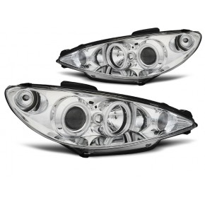 Yeux d'ange chrome CCFL avant pour Peugeot 206 2002 a 362,16 € LPPE28 chez CAROU TUNING