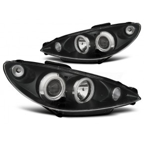 Yeux d'ange noirs CCFL avant pour Peugeot 206 2002 a 362,16 € LPPE29 chez CAROU TUNING