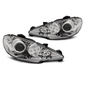 Yeux d'ange Chrome LED Avant pour Peugeot 206 2002 a 247,90 € LPPE50 chez CAROU TUNING