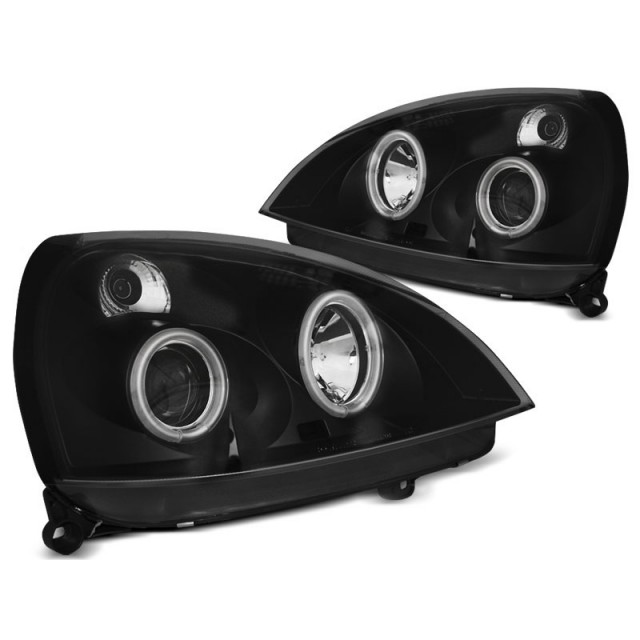 Yeux d'ange CCFL noir avant pour Renault Clio II 2001-2005 a 436,15 € LPRE34 chez CAROU TUNING