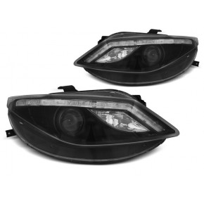 PHARES DE JOUR NOIRS avec INDICATEUR LED s'adaptent à SEAT IBIZA 6J 06.08-12 a 528,45 € LPSE34 chez CAROU TUNING
