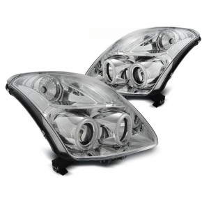 Yeux d'ange CCFL Chrome Avant pour Suzuki Swift 2005-2010 a 403,06 € LPSI05 chez CAROU TUNING