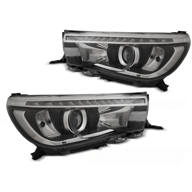 Projecteur LED Vrai DRL Noir pour Toyota Hilux 2016 a 837,29 € LPTO34 chez CAROU TUNING