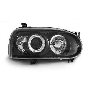 PHARES ANGEL EYES NOIRS s'adaptent au VW GOLF 3 09.91-08.97 a 271,02 € LPVW04 chez CAROU TUNING