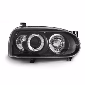  Phares Angel Eyes Noirs Avant pour VW Golf 3 09.91-08.97 à  277,97 €  Chez CAROU TUNING CONCEPT en GuadeloupePhares Angel Eyes Noirs Avant pour VW Golf 3 09.91-08.97