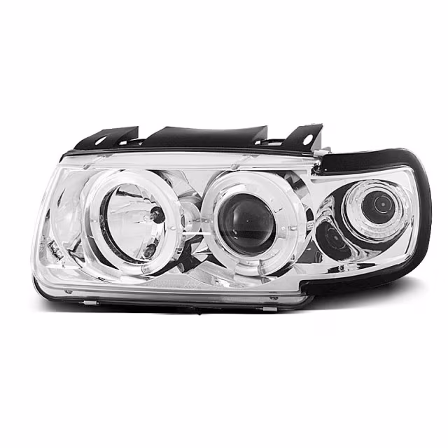 Phares Angel Eyes Chrome Avant pour VW Polo 6N 10.94-09.99 Hatchback a 307,43 € LPVW05 chez CAROU TUNING