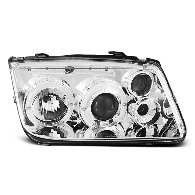 Phares Angel Eyes Chrome Avant pour VW Bora 1998-2005 a 307,43 € LPVW14 chez CAROU TUNING
