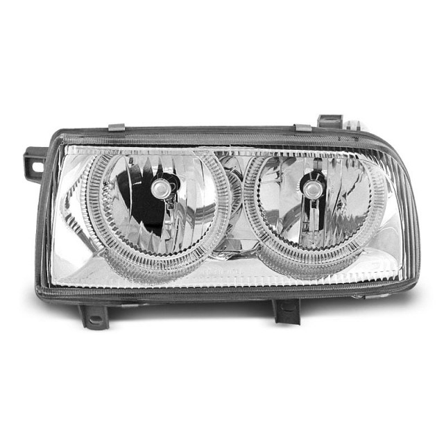 Phares Angel Eyes Chrome Avant pour VW Vento 1992-1998 a 356,16 € LPVW31 chez CAROU TUNING