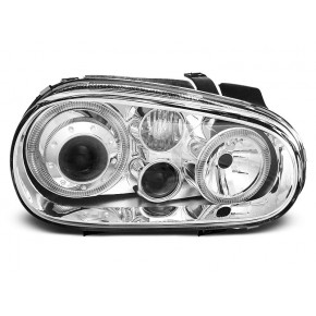 Phares Angel Eyes Chrome Avant pour VW Golf 4 09.97-09.03 a 394,65 € LPVW42 chez CAROU TUNING