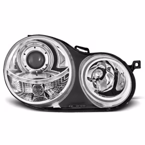 Phares Angel Eyes Chrome Avant pour VW Polo 9N 2001-2005 a 449,38 € LPVW58 chez CAROU TUNING