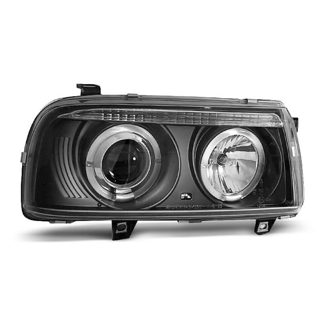 Phares Angel Eyes Noirs Avant pour VW Vento 1992-1998 a 321,26 € LPVW88 chez CAROU TUNING