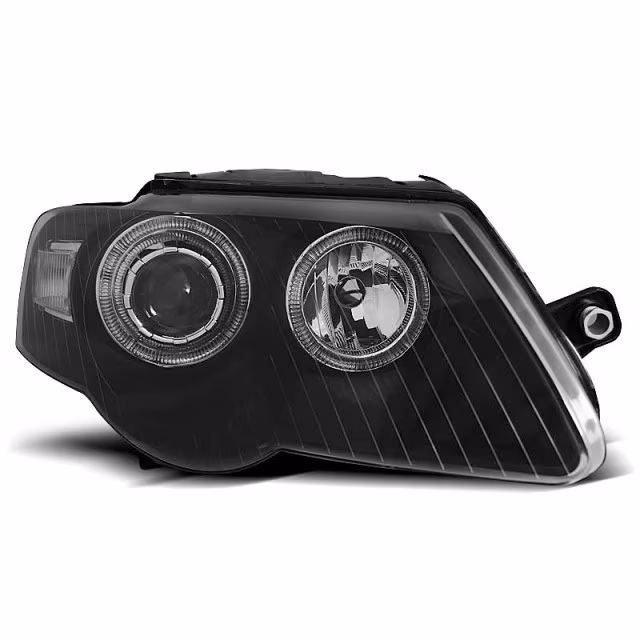 Phares Angel Eyes Noirs Avant pour VW Passat B6 3C 2003-2010 a 404,27 € LPVWC6 chez CAROU TUNING