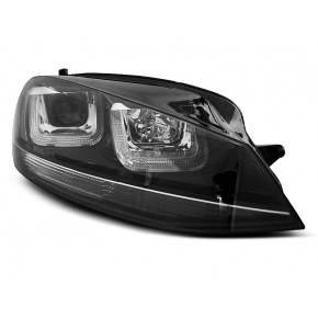 Phares U-LED Noirs avec Ligne Noire pour VW Golf 7 2011-2017 a 686,95 € LPVWM3 chez CAROU TUNING