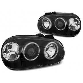 Phares Angel Eyes CCFL Noirs pour VW Golf 4 09.97-09.03 a 376,00 € LPVWN8 chez CAROU TUNING