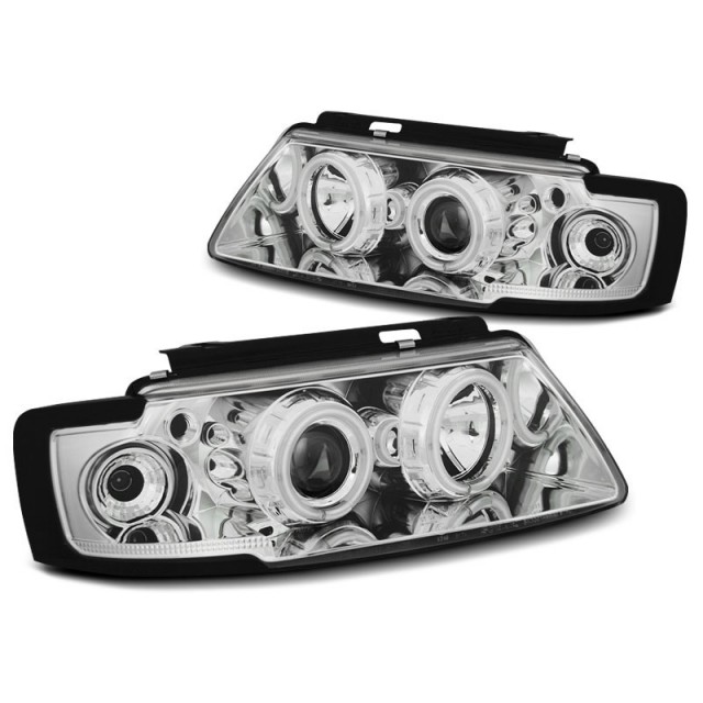 Phares Angel Eyes CCFL Chrome Avant pour VW Passat B5 1996-2000 a 389,23 € LPVWN9 chez CAROU TUNING