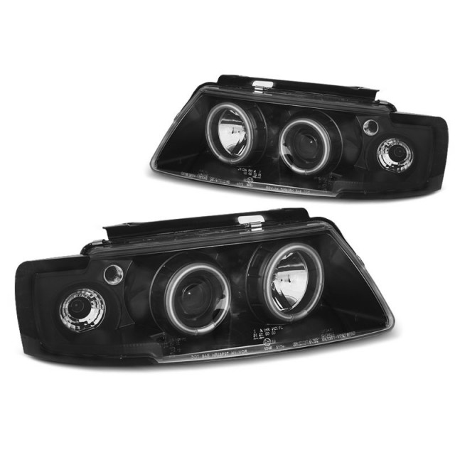 Phares Angel Eyes CCFL Noirs Avant pour VW Passat B5 1996-2000 a 389,23 € LPVWO0 chez CAROU TUNING