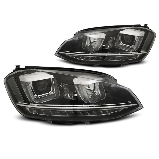 Phares U-LED DRL Noir pour VW Golf 7 2011-2017 a 626,79 € LPVWP1 chez CAROU TUNING