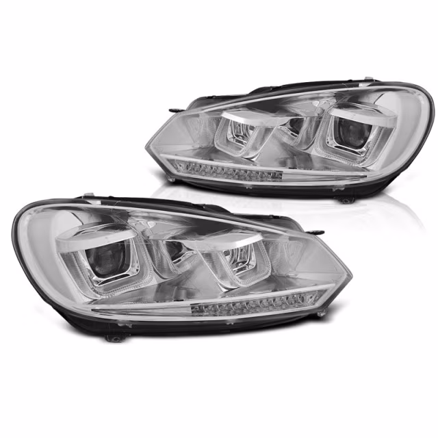 Phares U-LED Chrome DRL pour Volkswagen Golf 6 2008-2012 a 719,41 € LPVWR4 chez CAROU TUNING