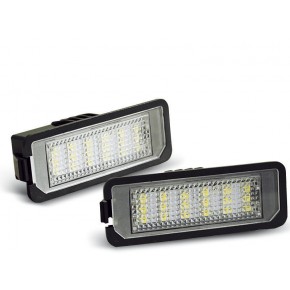 Éclairage LED de plaque pour VW Golf IV, V, Passat B6, EOS, Phaeton, Beetle 06+, Lupo 99-06, Polo 9N3. a 54,83 € PRVW01 chez CAROU TUNING
