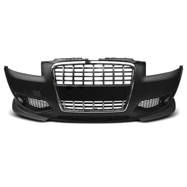 Pare-choc Avant Sport Noir Chromé pour Audi A3 2006-2008 a 870,34 € ZPAU05 chez CAROU TUNING