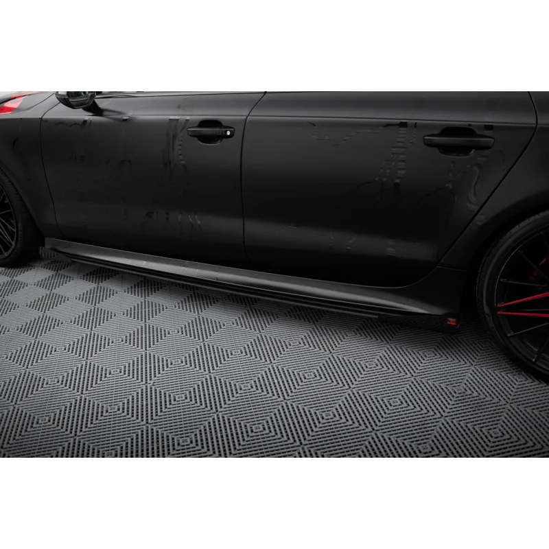 Street Pro Side Skirts Diffusers + Flaps Audi A7 RS7 Look C7 a 482,39 € uniw-AUA7C7RS7LOOKCNC-SD1B+SF1G*19842 chez CAROU TUNING