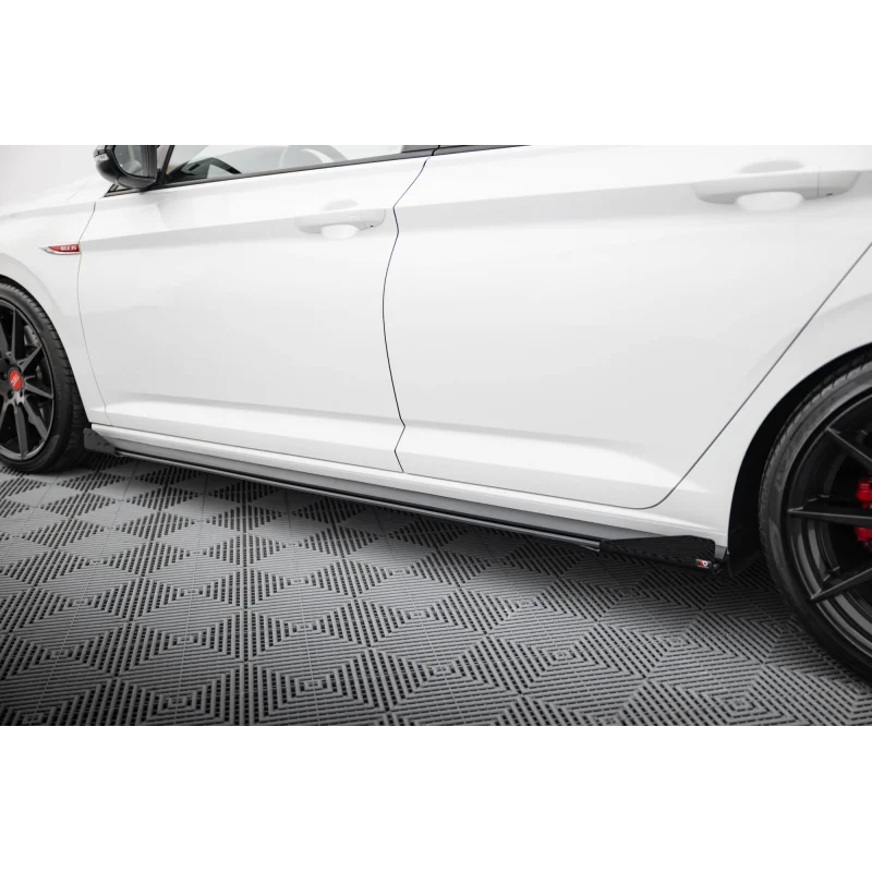 Street Pro Side Skirts Diffusers + Flaps Volkswagen Jetta GLI Mk7 a 482,39 € uniw-VWJE7GLICNC-SD1B+SF1G*21118 chez CAROU TUNING