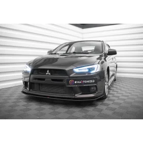 Street Pro Front Splitter Mitsubishi Lancer EVO X a 442,19 € uniw-MILA10EVOCNC-FD4BRB*21857 chez CAROU TUNING