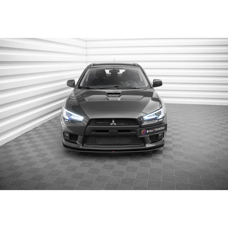 Street Pro Front Splitter Mitsubishi Lancer EVO X a 442,19 € uniw-MILA10EVOCNC-FD4BRB*21857 chez CAROU TUNING