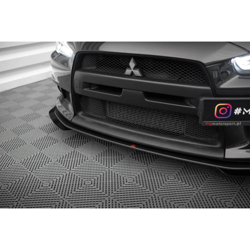 Street Pro Front Splitter + Flaps Mitsubishi Lancer EVO X a 567,02 € uniw-MILA10EVOCNC-FD4BRB+FSF1G*21859 chez CAROU TUNING
