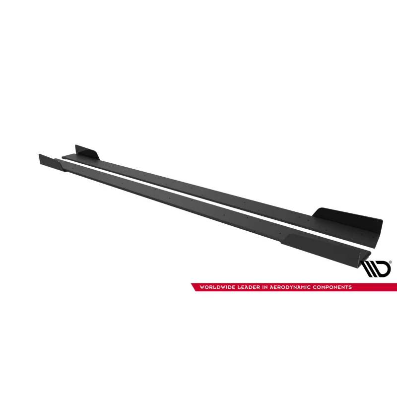 Street Pro Side Skirts Diffusers + Flaps Mitsubishi Lancer EVO X a 482,39 € uniw-MILA10EVOCNC-SD2B+SF1G*21869 chez CAROU TUNING