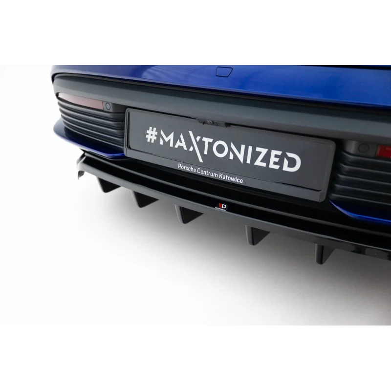 Rear Splitter (with vertical bars) Porsche Taycan Turbo S Mk1 a 526,82 € uniw-PO-TAY-1-TURBO-S-RD1G+RD2G*22124 chez CAROU TUNING