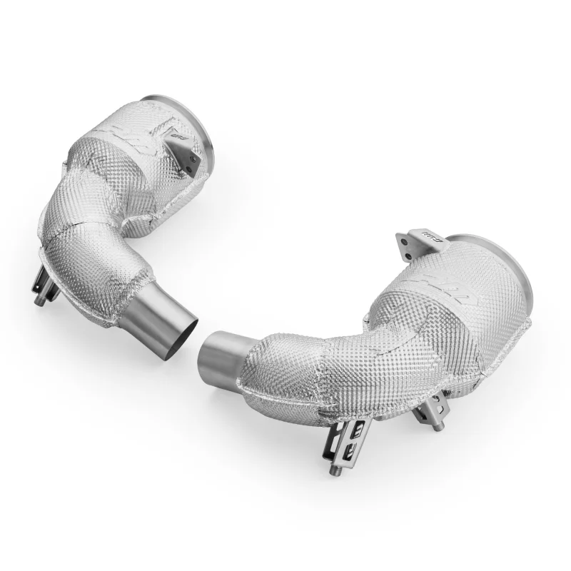 Downpipe Porsche Carrera 992 GTS with catalytic converter and heat shield a 13 582,23 € PROM.911992 chez CAROU TUNING
