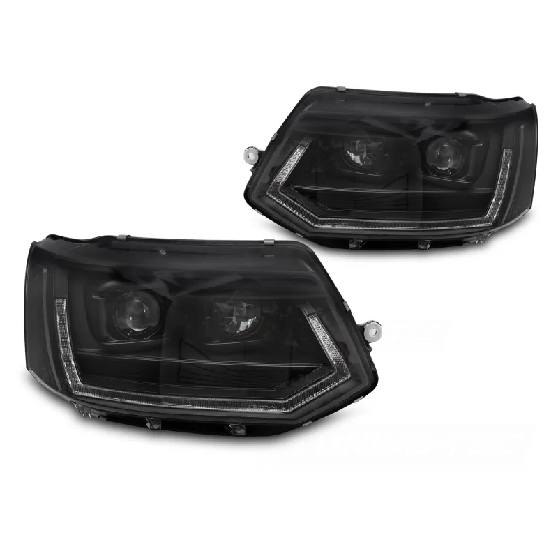 Phare Full LED Tube T6 Noir DRL SEQ pour VW T5 2010-2015 a 1 126,00 € LPVWY8 chez CAROU TUNING