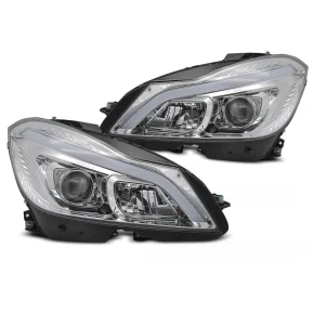 Feux de jour LED chromés Tube pour Mercedes W204 2011-2014 a 717,61 € LPMEF2 chez CAROU TUNING
