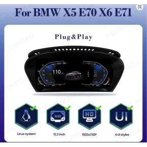 Compteur digital 12,3 pouces BMW E70 CIC BMW X5 E70 X6 E71 2006-2013 a 599,00 € CLUSTERE70-71 chez CAROU TUNING