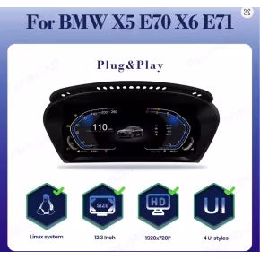 Compteur digital 12,3 pouces BMW E70 CIC BMW X5 E70 X6 E71 2006-2013 a 599,00 € CLUSTERE70-71 chez CAROU TUNING