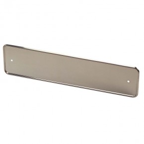Support plaque immatriculation inox