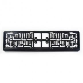 Support plaque immatriculation noir