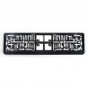 Support plaque immatriculation noir