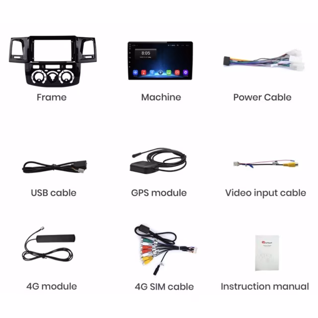 Autoradio android 10 Pro 8G+128G Toyota Hilux Revo Vigo 2007 - 2015 a 590,00 € TOYHIJS0715 chez CAROU TUNING