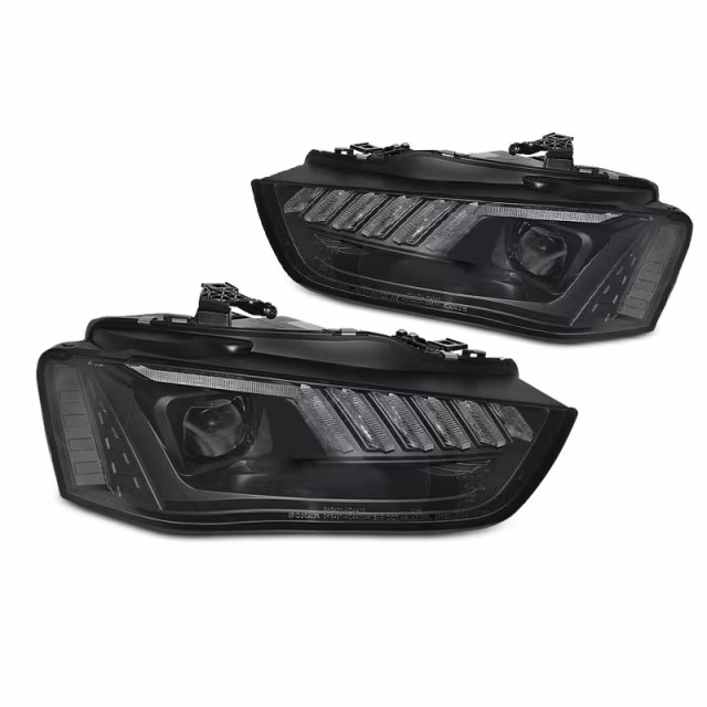Phares Xenon LED Noirs Avant pour Audi A4 B8 2012-2015 a 975,63 € LPAUF8 chez CAROU TUNING