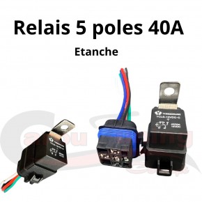 Porte Relais étanche IP66 12V 40A 5 broches qualité Professionnel a 10,00 € R5PIP66 chez CAROU TUNING