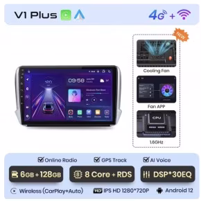 Autoradio Android12 Peugeot 2008 208 2012 - 2018 sans fil CarPlay Android Auto a 549,00 € ATP208AND12 chez CAROU TUNING